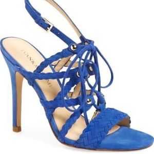 Ivanka Trump braided lace up heels
